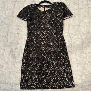 French connection black lace dress.  Excellent condition.  Size 4- runs small.